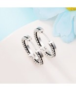 925 Sterling Silver Signature Logo &amp; Beads Hoop Earrings - $337.40 MXN