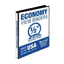 Samsill Economy 0.5 Inch 3 Ring Binder, Made in The USA, Round Ring Binder, Cust - £47.24 GBP+