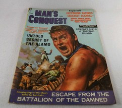 Vintage Man&#39;s Conquest Men&#39;s Magazine April 1960 Untold Secret Of The Alamo - £9.49 GBP