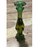 Avon Vintage Emerald Green Glass Bud Vase with Stopper Cologne Bottle 75... - €12,93 EUR