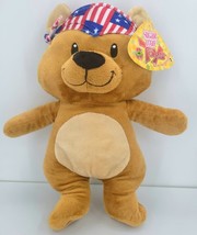 KellyToy Sugar Loaf 12&quot; Plush Teddy Bear With USA Bandana 2016 - £16.44 GBP