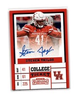 2017 Panini Contenders Draft Picks Steven Taylor COLLEGE TICKET AUTO RC ... - £2.35 GBP