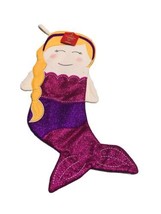 December Home Christmas Winter Holiday Pink Glittered Mermaid Stocking:18” - £24.52 GBP