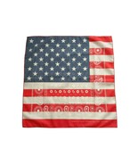 Red US America Flag Stars Stripes Paisley Unisex Bandana Scarf Face Mask - $8.90