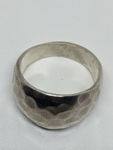 Vintage Sterling Silver 925 Mexico Hammered Ring Size 9 - £23.71 GBP
