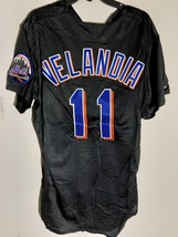 Majestic Authentic MLB Jersey New York Mets Jorge Velandia Black sz 46 - £67.27 GBP