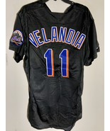 Majestic Authentic MLB Jersey New York Mets Jorge Velandia Black sz 46 - £66.18 GBP