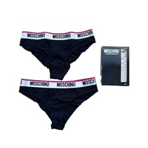 Moschino Underwear 2-Pack Brazilian Brief Black ( US 10/L ) - £49.84 GBP