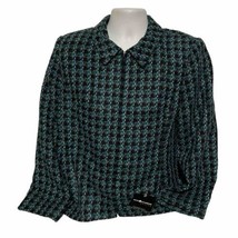 Vintage Size 16 Petite Jacket Green Black Sag Harbor Brand New With Tags 16P - £26.82 GBP