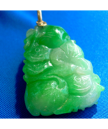 EARTH MINED Jadeite Jade Lucky Antique Green Medallion ORIGINAL Pendant ... - $12,155.25