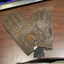 Men Leather Driving Gloves Unlined Brown Medium No Tarrifs For USA Custo... - $9.45