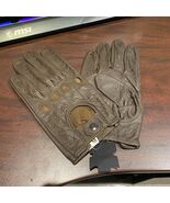 Men Leather Driving Gloves Unlined Brown Medium No Tarrifs For USA Custo... - $9.45