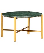 vidaXL Coffee Table Green 23.6&quot;x23.6&quot;x13.8&quot; Real Stone with Marble Texture - $192.80