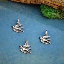 Sterling Silver Swallow Charm Left Side 14x11mm - €10,70 EUR