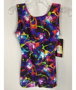 Eurotard Gymnastic Graffiti Biketard Multi-Colored Size L Child (10-12) NEW - $19.63 CAD