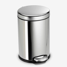 Simplehuman Round Trashcan Stainless-Steel Garbage Bin Lid Step Can Priced Cheap - £31.07 GBP