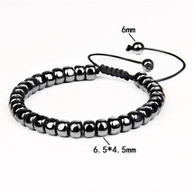 No-magnetic Black Hematite Bracelet For Women Healing Beads Bracelet Weight Loss - £10.75 GBP