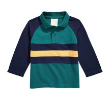 First Impressions Baby Boys 12M Trailing Vine Long Sleeve Collar Polo Shirt NWT - £9.99 GBP