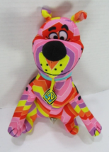 Scooby Doo 9&quot; Psychedelic Plush Pink Purple Yellow Toy Factory Zig-zag P... - £9.03 GBP