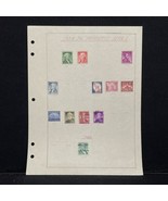 United States Stamp Book Page Lot Of 12 Stamps Posted Vintage 1954 - 1958 - $24.54 CAD