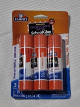 Elmer&#39;s Giant Glue Stick (3 Pack) 2.31 oz Washable Disappearing Purple - £6.37 GBP