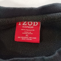 IZOD Sleepwear Pajama Shirt Men's XL Black Fleece Long Sleeve Comfort Lounge image 3