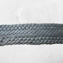 Womens Linea Pelle Black Woven Belt 050931 Genuine Leather image 4