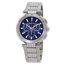 Mathey Tissot Men&#39;s Neptune Chrono Blue Dial Watch - H912CHABU - £167.58 GBP