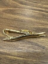 2- Gold Color Tie Clip / Bar: - Masonic Blue Lodge Emblem over  Fork &amp; K... - $19.00