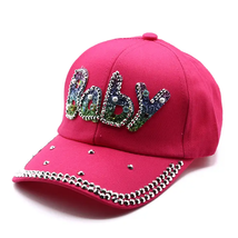 Multicolor Cotton Bling Baby Hat Cap Red - $21.78