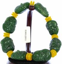 1.1&quot; China Certified Nature Hetian Nephrite Green Jade Ahart Hand Carved Bangle  - £100.46 GBP