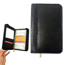 Genuine Leather Business Cards Id Credit Card Holder 60 Slot Book Case O... - £33.32 GBP