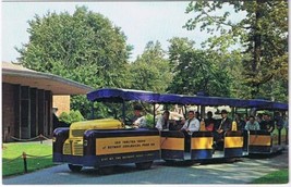 Postcard Tractor Train Detroit Zoological Park Royal Oak Michigan - $2.04