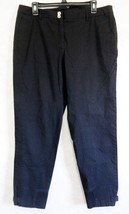 Peter Nygard Women&#39;s Black Ankle Pants Tab Button at Leg Size 14 - £14.68 GBP