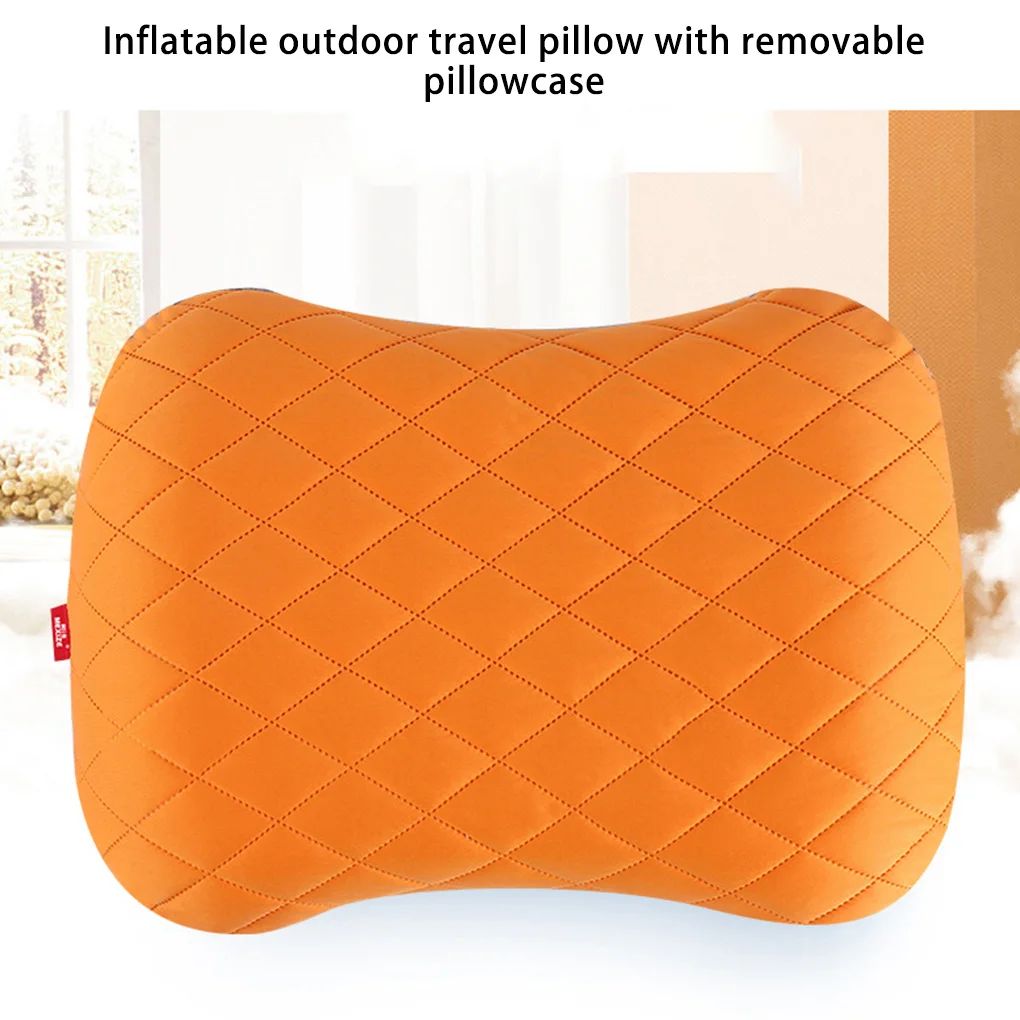 Inflatable Pillow Foldable Outdoor Camping Trip Neck Waist Cushion Air Pillows - £17.55 GBP+
