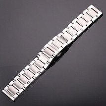 21mm Solid Stainless Steel Silver Brushed/Polished Watch Bracelet/Watchband - £18.74 GBP