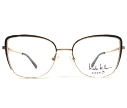 Nicole Miller Eyeglasses Frames CABO C01 Black Pink Rose Gold Cat Eye 52-17-135 - £43.96 GBP