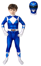 Power Rangers Suit Unisex Kid Cosplay Superhero Costume Bodysuit Zantai Fullsuit - £25.83 GBP