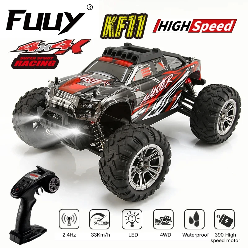 KF11 2.4G Off Road RC Car 4WD 33KM/H Electric High Speed Drift Racing IPX6 - £66.29 GBP+