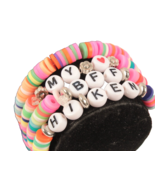4 Barbie Theme Handmade Friendship Bracelets Clay Beads Stretchy Filament - €4,76 EUR