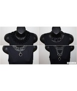 Lot of 4 Vintage Necklaces Bib Black Faceted Beads Cookie Lee Napier Pen... - $713.68 MXN