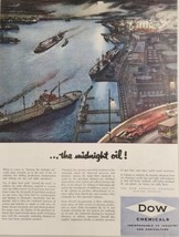 1951 Print Ad Dow Chemicals Ships &amp; Trucks Transporting Oil Midland,Michigan - £16.81 GBP