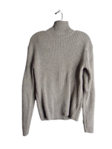 Gap Turtleneck Ribbed Sweater Women Medium Gray Academia Vintage Y2K 2000s - £17.20 GBP