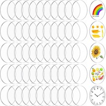 60 Pieces Transparent Acrylic Circle Discs Thick Round Acrylic Sheets Acrylic Ci - £15.93 GBP