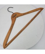 Vintage Wood Coat Suit Hanger 16.5x8.5 Inch Luxury Benjamins Houston Texas - $22.44