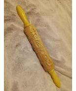 Vtg Embossed Rolling Pin,  Patterned Wooden Engraved Embossing Rolling Pin - €8,48 EUR