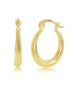 Yellow Gold 18mm Hoop Earrings - 14K Gold - $302.10