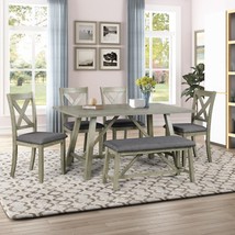 6  Piece Dining Table Set Wood Dining Table and chair Kitchen Table Set - £636.69 GBP