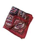 Vintage Eleanor Paine Skemo Scarf Totem Figures Native Inuit Made In Jap... - €10,18 EUR
