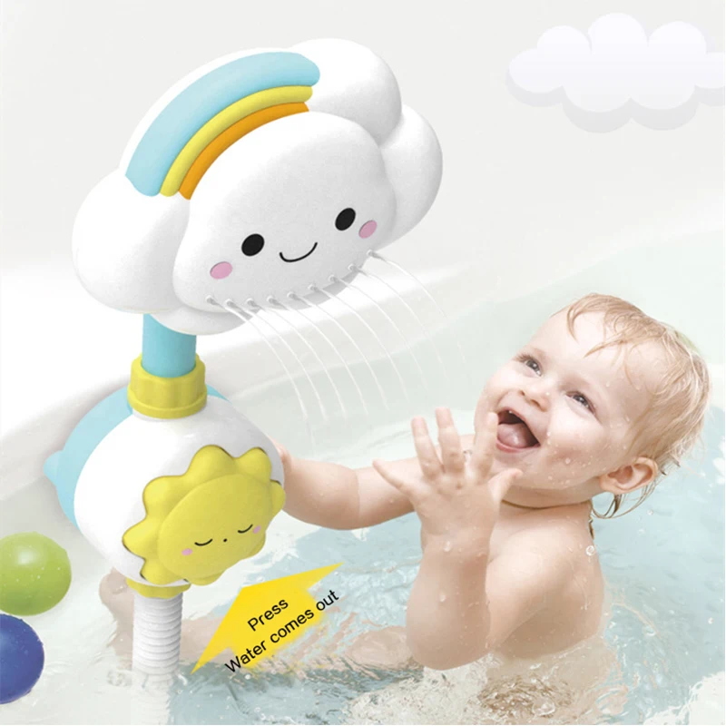 Baby Bath Toys Cloud Shape Manual Water Spraying for Shower Baby Swimming Pool - £17.32 GBP+